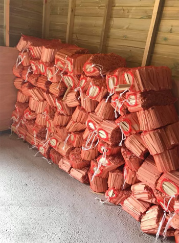 Kindling wood Netted bags